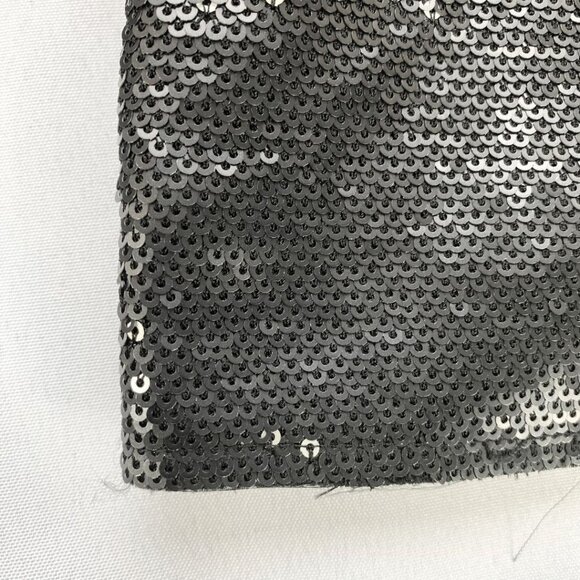 FAITH CONNEXION BLACK SILVER GLITTER ALL OVER SEQUINS COAT DRESS - M - Picture 11 of 12